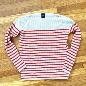 Striped Boatneck Chunky Sweater